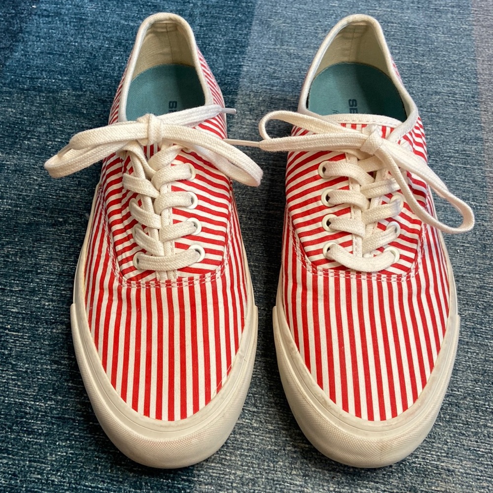 Women’s SeaVees for J. CREW Red White Striped Rubber Sole